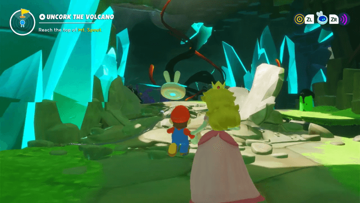 Mario Rabbids Sparks Of Hope - 35 Uncork The Volcano Mossy Rock Path Cleared