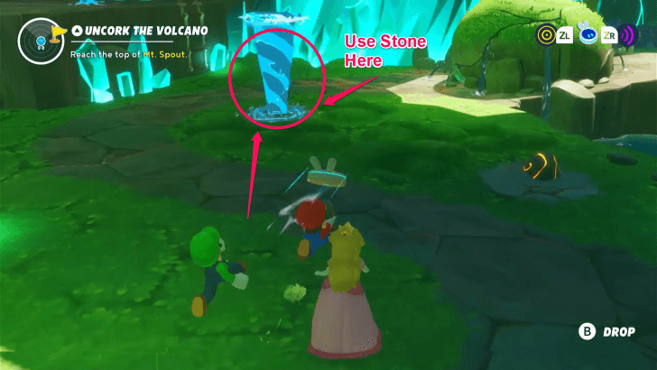 Mario Rabbids Sparks Of Hope - 28 Uncork The Volcano Extra Stone Geyser