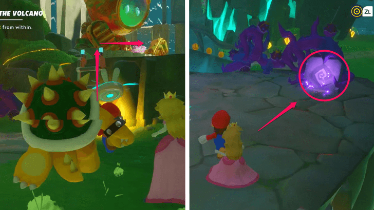 Mario Rabbids Sparks Of Hope - 9 Uncork The Volcano Climb Ladder Clear Purple Vines