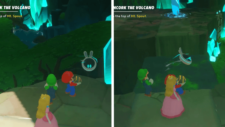 Mario Rabbids Sparks Of Hope - 33 Uncork The Volcano Pick Up Stone Move to Sonic Block