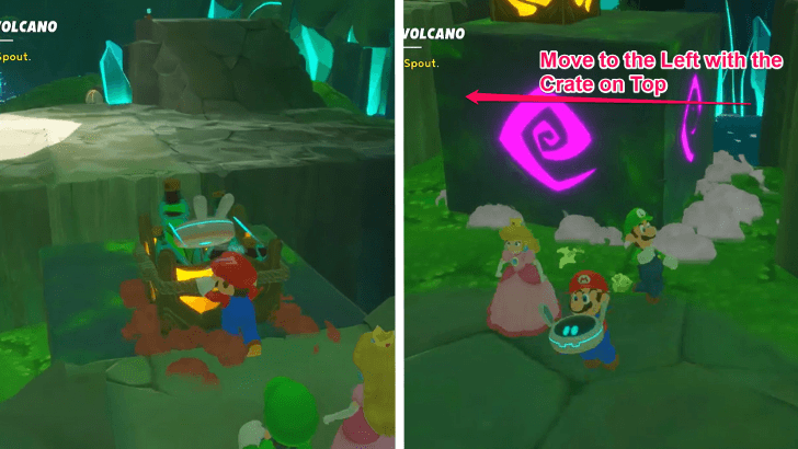 Mario Rabbids Sparks Of Hope - 30 Uncork The Volcano Move Crate with Sonic Block