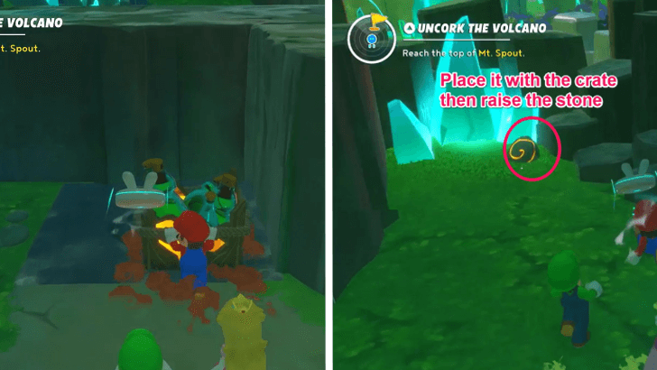 Mario Rabbids Sparks Of Hope - 23 Uncork The Volcano Geyser Stone