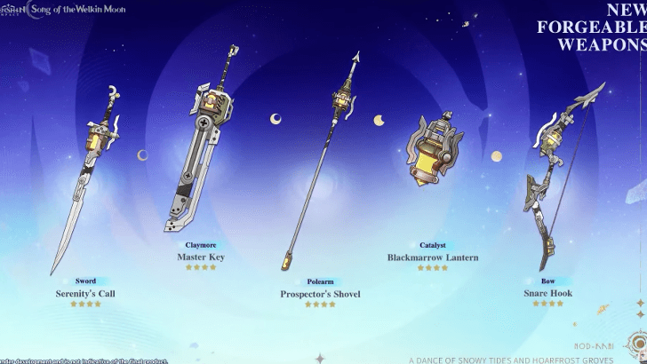 Genshin Impact - 6.0 Forgeable Weapons