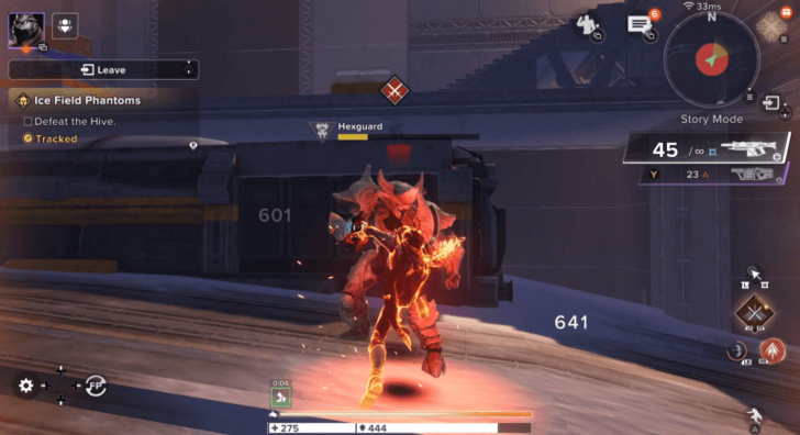 Fighting the Hexguard Hive Enemy