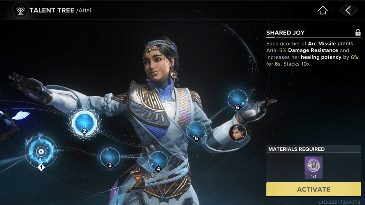 Use the Light Crystal to Unlock a Talent Tree Node