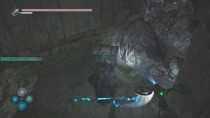 Safekeeping - Unlock the Chest across a bonfire in Pathem Abbey at Acasa Marshes