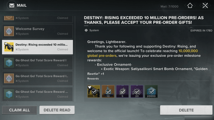 Bon Voyage Charms Mail Rewards