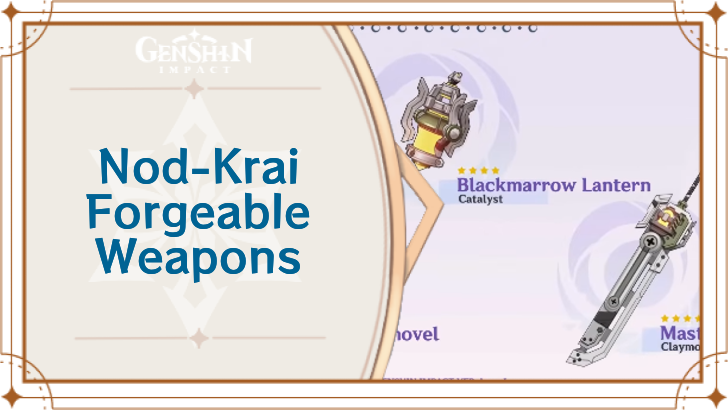 Genshin Impact - Nod-Krai Craftable Weapons
