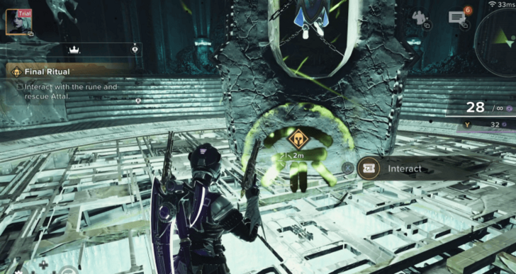 Interact with the Rune in Front of Attal