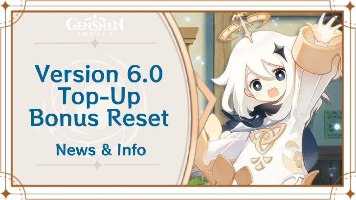Genshin Impact - Version 6.0 Top-Up Bonus Reset