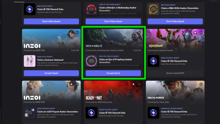 Eye of Prophecy Discord Quest