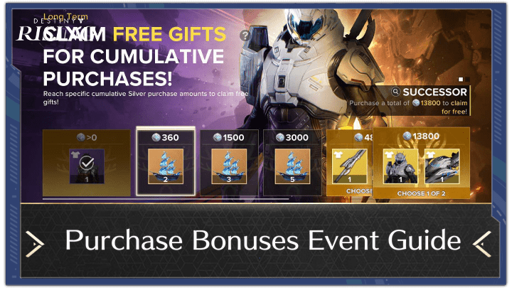 Destiny: Rising - Purchase Bonuses Event Guide
