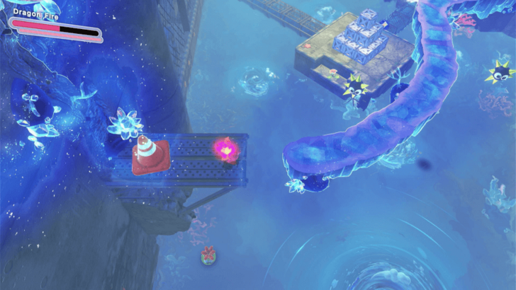 Kirby and the Forgotten Land - Star-Crossed World - Washed Away at the Cement Summit Cone Location