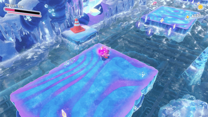 Kirby and the Forgotten Land - Star-Crossed World - Freezing Wind and Some Snowmen Cone Location