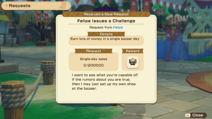 Story of Seasons Grand Bazaar - Shop Unlock Requests
