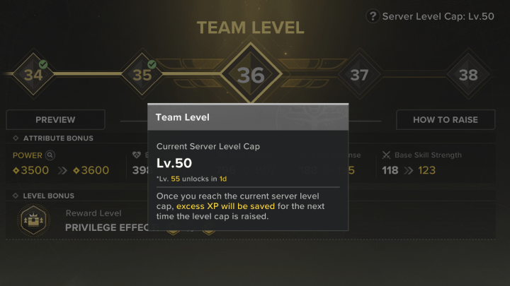 Server Level Cap