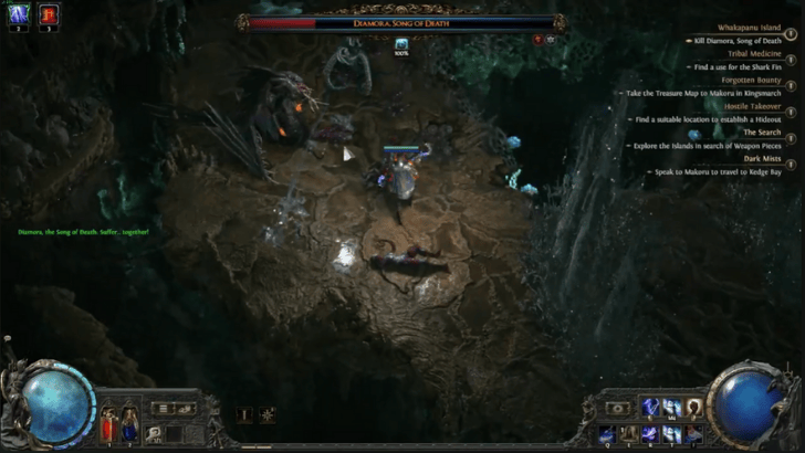 Diamora, Song of Death Boss Fight