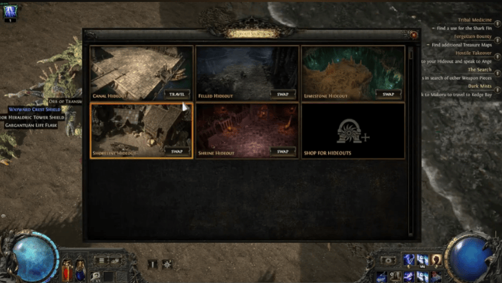 Shoreline Hideout Selection