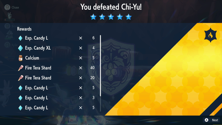 Pokemon SV - Shiny Chi-Yu Raid Rewards