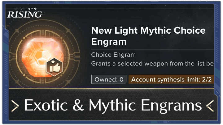 Destiny Rising - How to Get Exotic and Mythic Engrams