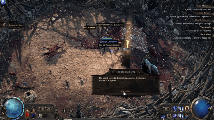 The Hooded One in Shrike Island