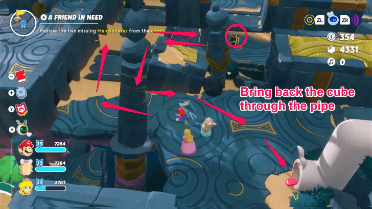 Mario Rabbids -The Last Spark Hunter A Friend in Need 18 Find the Melospheres Second Melosphere