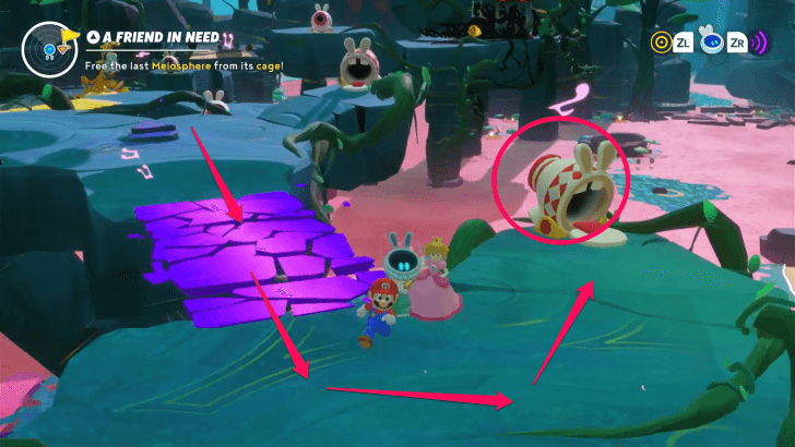 Mario Rabbids -The Last Spark Hunter A Friend in Need 27 Find the Melospheres Third Melosphere