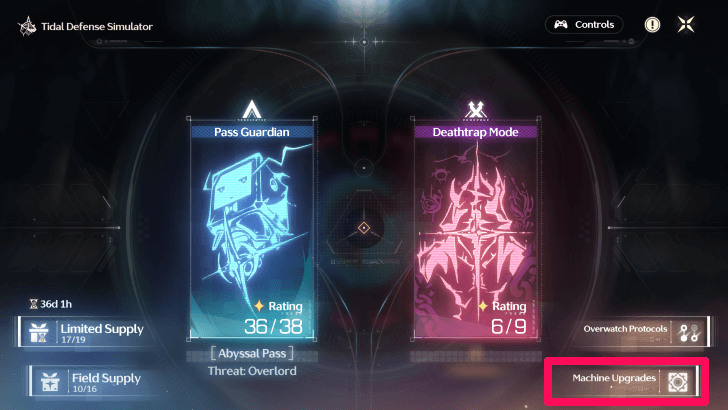 Tidal Defense Simulator Event Interface