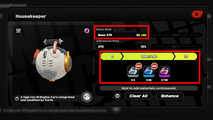 Increase Level W-Engine