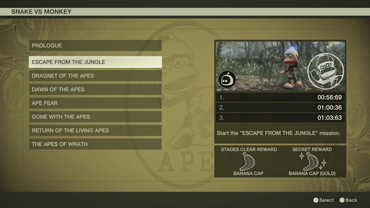 Snake vs Monkey Stages