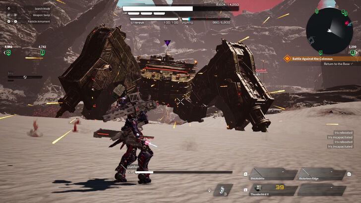 Daemon X Machina: Titanic Scion Battling a Field Boss