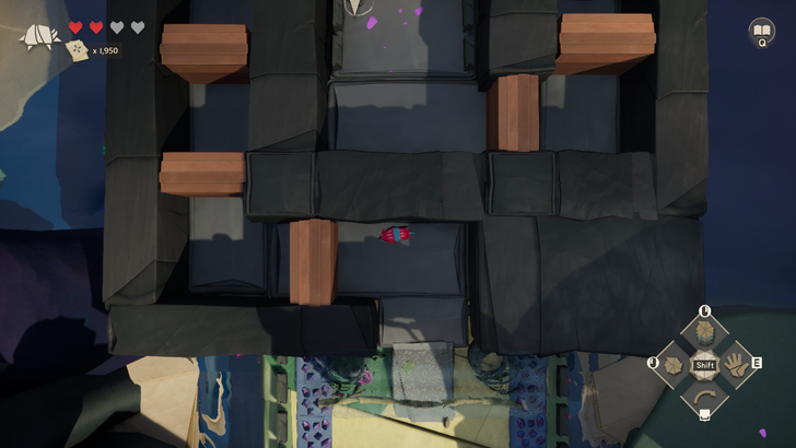 armadillo going throuh maze