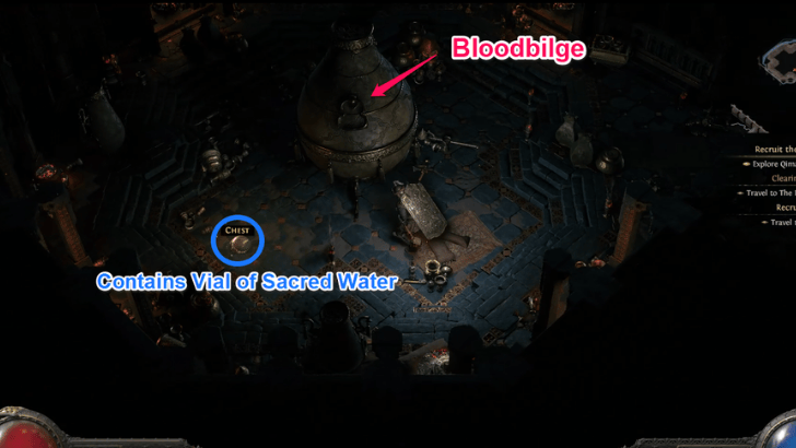 Vial of Sacred Water Chest Location