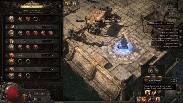 Using and Equipping War Banner Skill