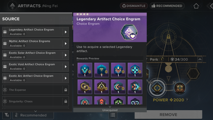 Legendary Choice Engram