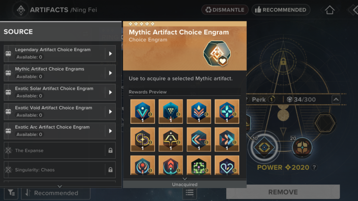 Mythic Choice Engram