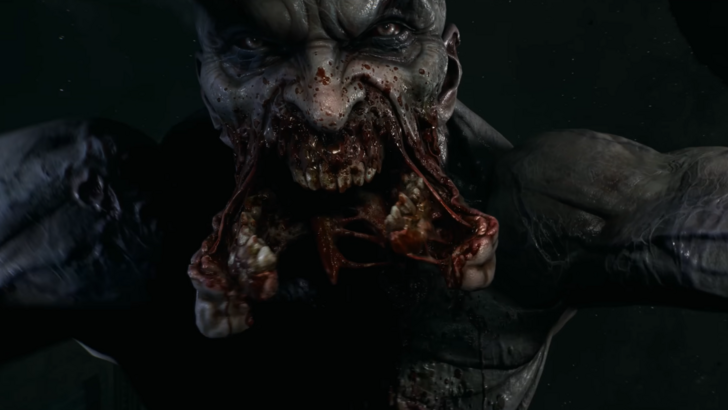 A still of Dying Light: The Beast gameplay where a large zombie has lunged at the player character