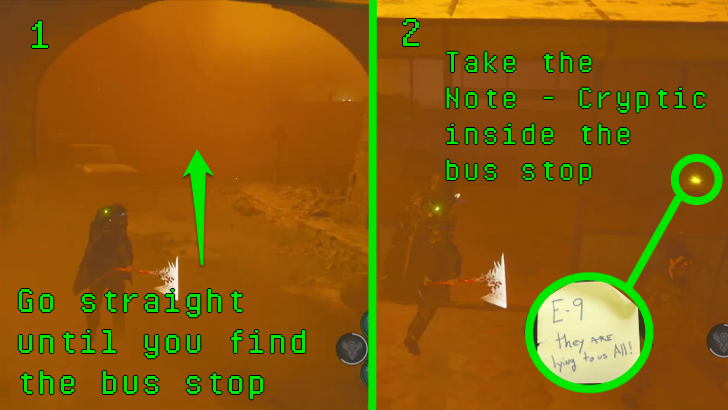 Hell is Us - Go straight and you will find the bus stop by a sidewalk