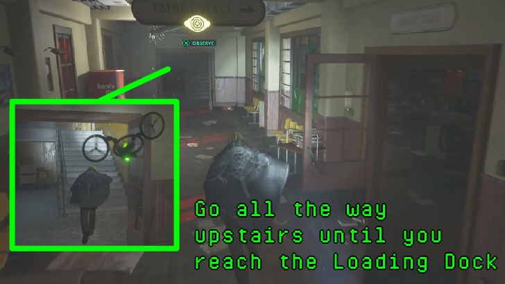 Hell is Us - Go all the way upstairs until you reach the Loading Dock area