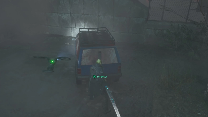 Hell is Us - Go across the parking area and unlock the car