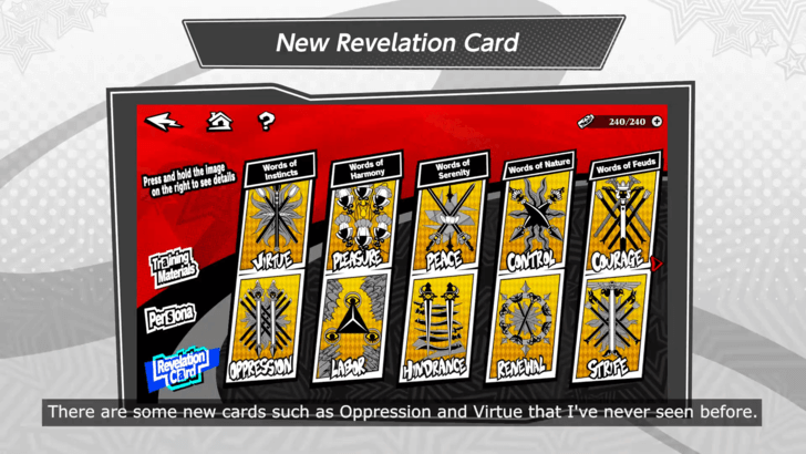 Persona 5 X New Revelation Cards