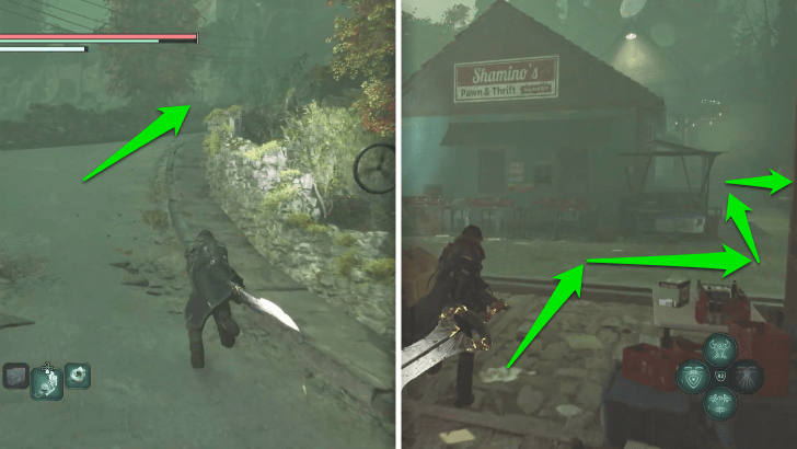 Ill-Gotten Gains - Head up the Hill and up the stairs past the graveyard then head to the houses on the right