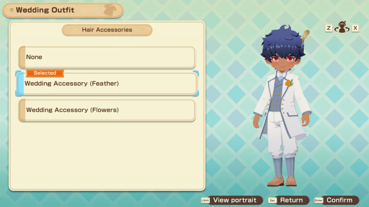 Story of Seasons Grand Bazaar - Wedding Hair Accessory Feather