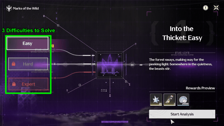 Wuthering Waves Marks of the Wild Play Stages With 3 Difficulties