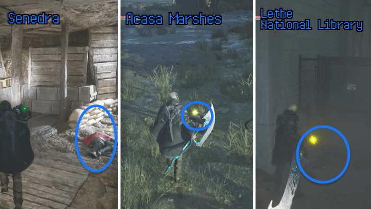 Whistleblowers Deployment Orders Locations at Senedra Acasa Marshes and Lethe National Library