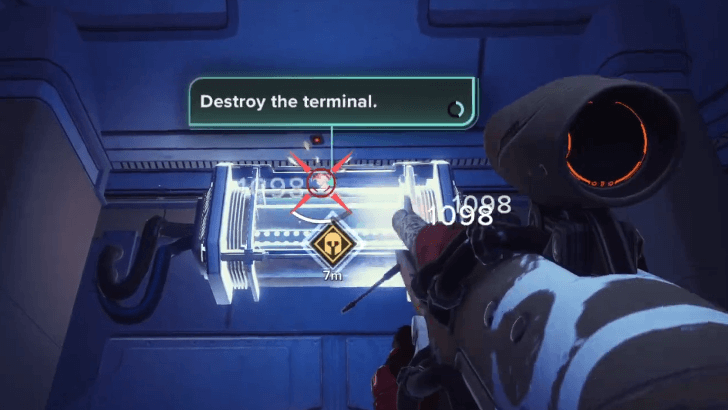 Destroy the Terminal on Top of the Door