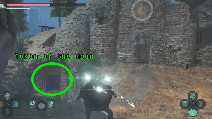 Hell is Us - Go to the Serpent Ruins, turn left, then enter the path leading to the Token of the Moon