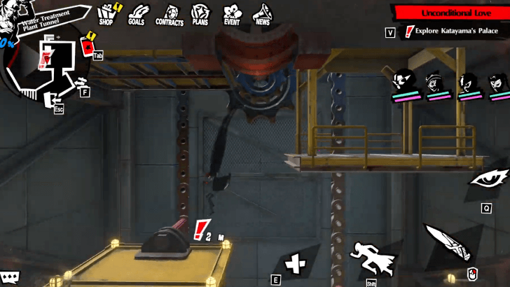 P5 Phantom X - Katayama Palace - Descend the Elevators