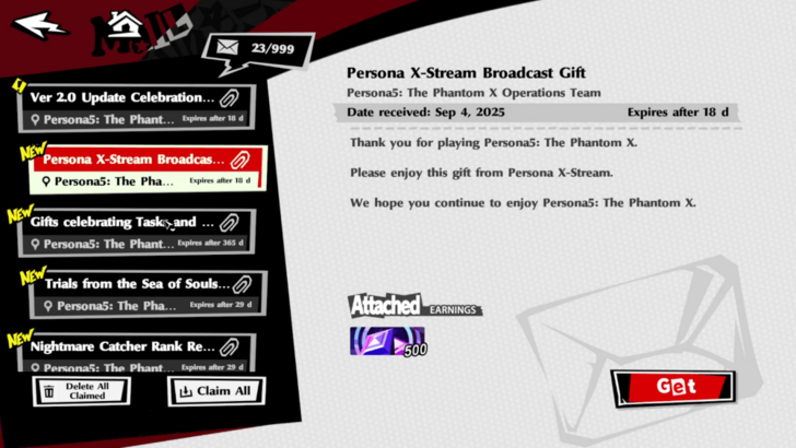 Version 2.0 Broadcast Gift