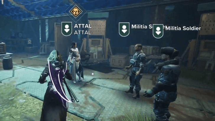 Talk to Attal and the Militia Soldiers